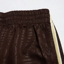 Adidas 女士休闲针织直筒短裤，5英寸内缝，春夏款 JC6142 - 棕紅 - 查看 4