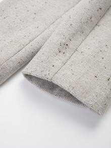 Women's Lapel NeckLong Sleeve Single-Breasted Elegant Fitted Blazer Spring - Beige - View 5