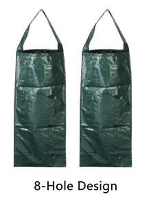 Bộ 2 túi trồng cây treo tường, có 8 lỗ để treo, túi trồng dâu tây, túi trồng cây có tay cầm, thiết kế 3D thoáng khí chống thấm nước, thích hợp để trồng dâu tây, cà chua và dưa chuột, hoa và rau, hộp trồng cây làm vườn, được làm bằng chất liệu nhựa, lựa chọn làm vườn hiệu quả. - Nhiều màu - Xem 10