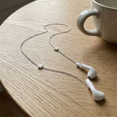1条时尚星形装饰防丢无线耳机挂绳，适合通勤、购物和日常休闲佩戴