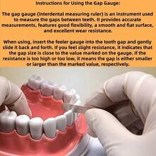 不锈钢牙间测量尺，牙科测量工具，口腔卫生工具，经久耐用，设计紧凑，防锈，优质材料，适用于牙科专业人士和牙科学生 - 1PC - 查看 2