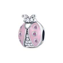 925 Sterling Silver Pink Series Charms Bow Tie Girl Cake Princess Beads Pendant Setting Bracelet Jewelry Gift For Women 3Q3Y - KTC010 - 查看 12