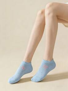 5 Pairs Women's Striped Mid-Calf Socks, Suitable For All Seasons, Random Colors - Multicolor - View 2