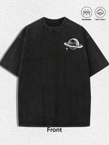 1 Camiseta "Retro Space Alien 'I Need Space' Sci-Fi Art" con estética vintage desgastada, ropa de primavera/verano para hombres y mujeres, corte regular, ideal para eventos navideños y de ciencia ficción, camiseta casual para uso diario, excelente regalo para amigos y familiares, camisetas 100% algodón, diseño juvenil y moderno, camisetas gráficas para hombres, camisetas gráficas para mujeres, moda urbana, estilo callejero, reuniones informales, eventos de ciencia ficción, ocio diario. - Blanco - Ver 3