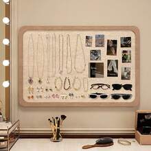 1pc Wall Decor Board, No Drilling Required, Multi-Purpose Wall Organizer, Home & Office Memo Board, Photo Display, Back To School - Rounded Corners - View 16
