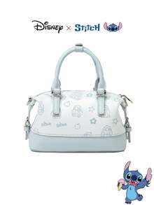 Disney 官方 Stitch 联名系列 Charm & Stitch 印花波士顿包 - 卡通印花单肩包，休闲时尚手提包，生日礼物 - 彩色 - 查看 4