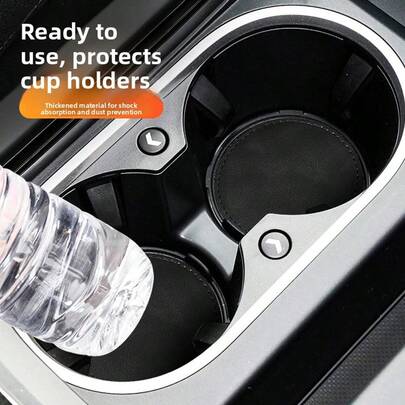 1 tấm lót khay đựng cốc chống trượt màu đen, xám, nâu cho xe hơi, phụ kiện nội thất chống trượt cho xe ô tô, dụng cụ sắp xếp đồ dùng trong xe.