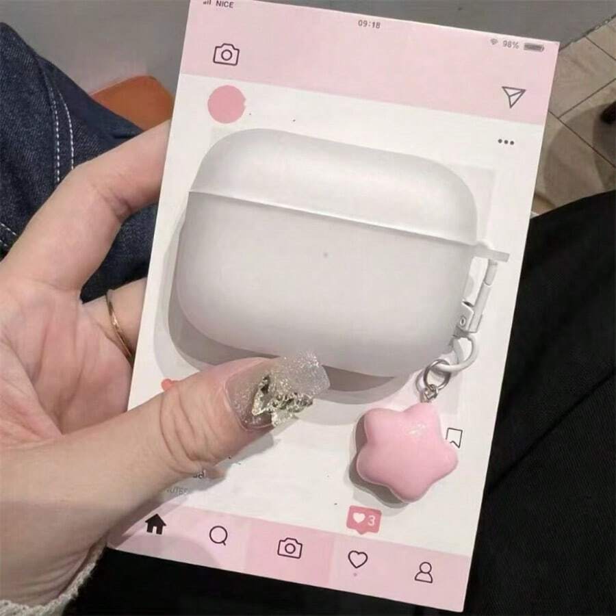 Star Minimalist Transparent Bluetooth Wireless Protective Case, Compatible With AirPods Pro 3, 2nd Generation, Compatible With IPhone Earphones 1/3/4/5, Wireless Protective Case For 2nd, 3rd And 4th Generation
