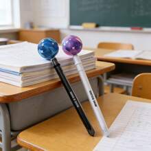 2支旋转星球笔，漂浮笔，长笔帽中性笔，学生减压、考试写作、学习用品、办公文具 - 筆 - 查看 9