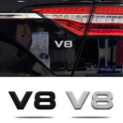 Logo xe hơi V8 3D nổi bằng kim loại, thích hợp dán bên hông và cốp xe, tem dán thân xe logo V8 bằng kim loại chất lượng cao, tự dính, chống thấm nước, chống phai màu, phù hợp với hầu hết các loại xe hơi, SUV, xe tải động cơ V8, dễ dàng tự lắp đặt, món quà tuyệt vời dành cho phụ nữ, mẹ, bạn bè, đồng nghiệp, sinh nhật, Giáng sinh, Ngày của Mẹ, Lễ Tạ ơn, Halloween, v.v.