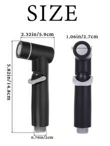 1个黑色机身清洁喷雾器增压喷枪水龙头冲洗家用马桶冲水枪马桶清洁喷枪 - 黑色 - 查看 4