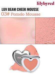 lilybyred K-Beauty Luv Beam腮红慕斯，自然腮红，易于晕染不卡粉，轻盈丝滑慕斯质地，提亮双颊，持久妆效，裸妆适用，面部彩妆 - #03 Pomelo Mousse - 查看 2