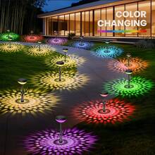 6PCS Outdoor Solar Lighting, Bright LED Lighting, IP44 Waterproof, Smart Light Sensing, (Color Light/Warm Light 2in 1) Suitable For: Courtyard Garden Lawn Paths, Walkways, Christmas Landscape Lighting And Outdoor Lighting, Christmas Gifts - Outdoor Pathway Lights - 查看 12
