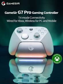 GameSir G7 Pro Tri-Mode Controller for Xbox Series X|S, PC, Android: Wired for Xbox, Wireless for PC & Android – TMR Sticks, Hall Effect Triggers, 1000Hz Polling Rate, 3.5mm Jack – White - 查看 2