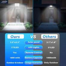 Detachable Solar Powered Motion Sensor Security Light, Rechargeable Outdoor Wall Lamp For Garage, Yard, Patio, Home Exterior Lighting - 1PC - 查看 4