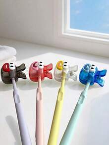 Cute Joyful Face Shape Toothbrush Protective Cover, Dopamine Toothbrush Storage Holder,Brightly Colored Travel Toothbrush Case With Ventilation Holes,Travel Toothbrush Storage Box - Multicolor - View 7