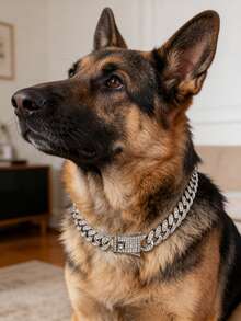 1 pieza Collar brillante para mascotas de 13mm, material ligero, collar decorativo para perros, collar de moda para mascotas con diamantes completos, accesorios de cadena decorativa para mascotas, perros y gatos pequeños, medianos y grandes, adecuado para uso diario y fiestas, excelente regalo de cumpleaños para mascotas - Multicolor - Ver 2