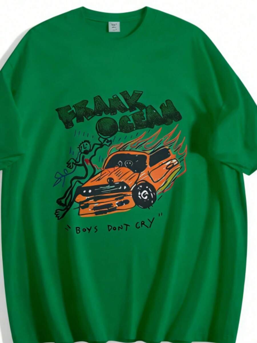 Shirt Frank O-Ocean Blonde T Shirts Accessories Men Women Pure Cotton Crazy Frank Boys Don't Cry Tee Shirt Clothing Plus SizeLoose And Comfortable2026 Halftime Show Shirt - 綠色 - 查看 1