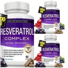 Resveratrol Supplement 1800 Mg Antioxidant Complex - Highly Potent Natural Trans-Resveratrol Pills For Healthy Aging, Overall Health Support, Immune System, Brain Function, For Men Women, 90 Capsules - 3件 - 查看 12