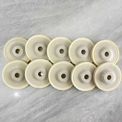 10 piezas de ruedas pulidoras/ruedas de fieltro de lana de 4 pulgadas, adecuadas para acero inoxidable, metal, vidrio, cerámica, mármol, espejo y pulido fino de superficies planas