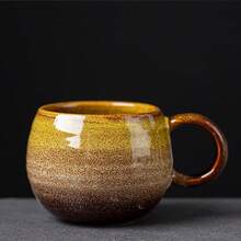 1 cốc gốm nung chuyển màu, cốc uống nước dung tích lớn cho gia đình và văn phòng, cốc cà phê Latte có tay cầm độc đáo, cốc tráng miệng dễ thương cho cặp đôi, cốc tốt nghiệp/tụ họp gia đình, cốc sữa ăn sáng tròn 500ml - Nhiều màu - Xem 13