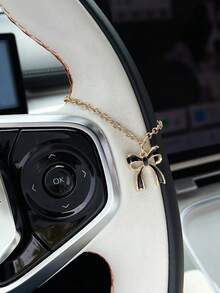 1pc Bow Tie Pendant Car Hanging Decor, Personalized Car Interior Accessory Chain Pendant - A - View 10