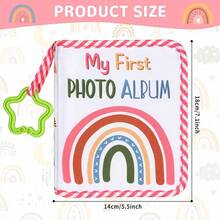 1pc New Cartoon Baby Cloth Photo Album, Children Growth Memory Album, Baby Photo Storage Album, Soft Cloth Book, Forest Brown Bear "My Memory" Album - Multicolor - View 2