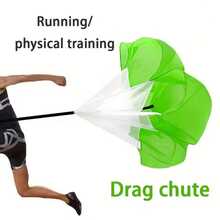 1pc Black Resistance Parachute For Fitness Training - Multi-Functional Speed Training Equipment, Foldable And Portable, Enhances Speed And Acceleration, Easy To Carry And Store, Convenient For Transport, Multi-Purpose Training Accessory - Multicolor - View 2