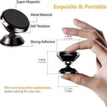 Magnetic Desktop Phone Holder Stand, Strong Magnetic Grip, Compact Design, Stable Structure - A - View 4