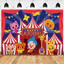Various Plim Backgrounds Birthday Party Photography Cartoon Photo Background Rainbow Vinyl Desktop Banner Decoration Supplies - Vibrant Cartoon Clown & Animal Friends Birthday Backdrops Festive Circus & Balloon Themed Party Decor Winter Cozy Indoor Home Hanging For Living Room & Party Venues Valentine's Joyful Home Accents Charming Celebration & Playful Theme Backdrops Stylish Cheerful Interior Decor For Winter Party & Gathering Eye-Catching Birthday Backdrops Perfect For Valentine's Day Preparation & Birthday Party - Design 1 - View 6