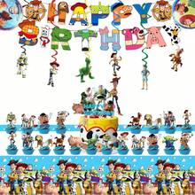 Disney 30件套玩具总动员主题生日派对装饰品，包括蛋糕装饰、横幅、家庭派对、生日聚会、万圣节、圣诞节主题活动装饰。 - 多色 - 查看 1