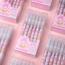 SANRIO [Sản phẩm bán chạy nhất] Bộ 12 bút bi gel hoạt hình màu hồng sáng tạo, mực đen 0.5mm, bút bi gel nhẹ dành cho học sinh, bút ký văn phòng phẩm, quà tặng văn phòng phẩm đáng yêu, quà tặng tựu trường. - Nhiều màu - Xem 5