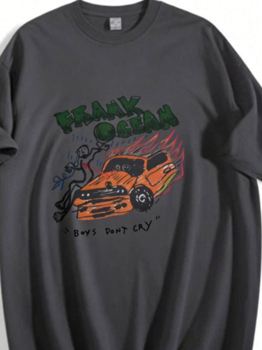 Shirt Frank O-Ocean Blonde T Shirts Accessories Men Women Pure Cotton Crazy Frank Boys Don't Cry Tee Shirt Clothing Plus SizeLoose And Comfortable2026 Halftime Show Shirt - 灰色 - 查看 1