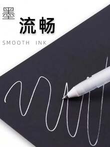 12-Pack White Highlighter Pens - 0.6-0.8mm Art Markers For Creative Drawing, School And Design - B-0.6mm - 查看 5