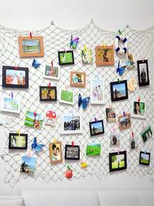 10 Or 20pcs Wall Hanging Photo Frame Set With Clips And Rope; Paper Photo Frames Available In Multiple Colors; Perfect For Home And Office Wall Decor, DIY Photo Clip Decoration, Party Decoration, Birthday Decoration, Graduation Photo Wall, Mother's Day Gift, Event Decoration And Family Photo Wall; Available In 3 Sizes - Multicolor - View 3