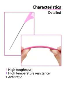 4/8pcs Set Hair Sectioning Comb, Rat Tail Comb, Highlighting Comb, Sectioning Comb, 1pc Carbon Fiber Plastic Hair Dye Comb, Stainless Steel Rat Tail Dye Comb, Highlighting Comb, Sectioning & Volumizing Comb - Multicolor - View 3