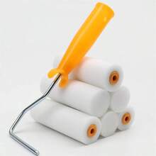 Bộ 10/20 cọ lăn sơn 4 inch, 10 đầu mút xốp, 1 giá đỡ, cọ lăn sơn gốc nước, cọ lăn sơn, cọ nhỏ dập nổi không để lại dấu vết - Bộ - Xem 5