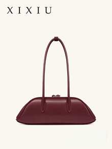 Autumn/Winter French Retro Minimalist Bag, Simple And Versatile For Commute And Dates, Women's Shoulder Bag - Red - View 6