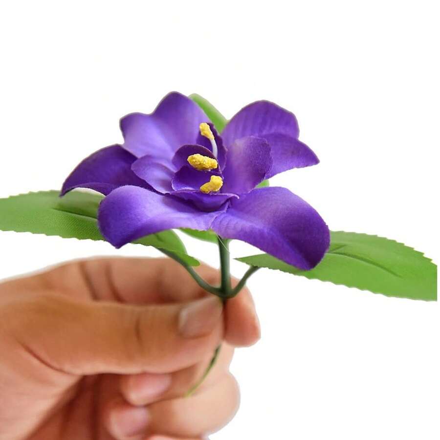 2M Artificial Hedge Roll Fake Ivy Leaf Privacy Fence Garden Screening Wall Decor - Purple Orchid - View 1
