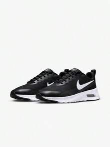 Nike 新款 Air Max Nuaxis 男子跑步鞋 可视气垫 减震回弹 耐穿 脚感舒适 适合训练 通勤 运动 黑白百搭时尚 超值推荐 FD4329-001 - 黑與白 - 查看 1
