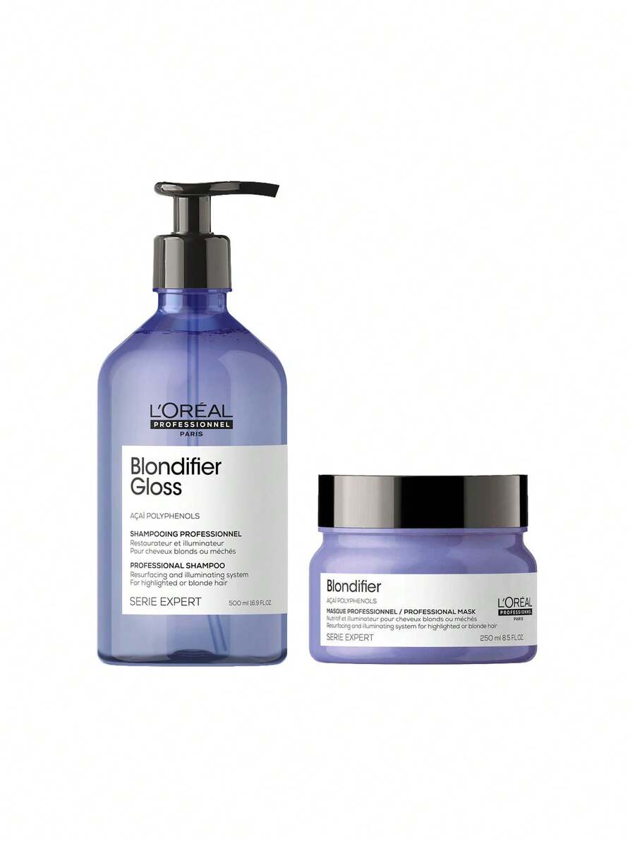 [Bundle] Serie Expert Blondifier Gloss Shampoo 500 Ml + Hair Mask 250 Ml - SERIE EXPERT Blondifier - View 1