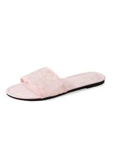 Dép lê họa tiết hoa thời trang đa năng, dép xỏ ngón nữ, dép đi trong nhà, dép đế bằng, thoải mái, đa dụng, phù hợp với trang phục mùa hè. - Hồng - Xem 6