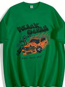 Shirt Frank O-Ocean Blonde T Shirts Accessories Men Women Pure Cotton Crazy Frank Boys Don't Cry Tee Shirt Clothing Plus SizeLoose And Comfortable2026 Halftime Show Shirt - 綠色 - 查看 5