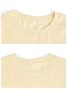 1pc Summer Outfits 100 Percent Cotton Graphic T Shirts Men Clothes Summer Tops Men Shirt Playeras De Hombre Machine Washable Casual Streetwear For Gym, Beach & Casual Attire - Comfort Fit Short Sleeve Round Neck Top, Ideal For Gifting And Pairs Perfectly With Jeans, Casual Pants And Shorts. - Vàng kem - Xem 4