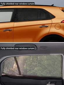 1 Pair Car Window Curtains, Automotive Mosquito Net, Anti-Mosquito & Sun Shading, Ventilated & Heat Insulation For Summer - A - View 5