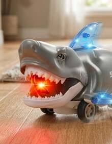 Shark Toy With Sound, Lights, LEDs, And Movement - Bump And Go - Màu Xám nhạt - Xem 7