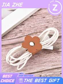 1/8/10 Pack Fashion Flower Cable Organizer,Multiple Colors Available,Ladies' Favorite Charging Cable Storage Tool,Portable Anti-Loss Cable Management Holder For Phone Data Cables & Earphone Wires,Perfect For Travel, Hiking,Picnics & Outdoor Occasions - Flower Style-multicolor - View 5