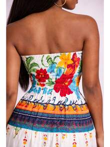 July Strapless Tropical Dress In Various Prints, 2025 Collection - 熱帶附近 - 查看 3