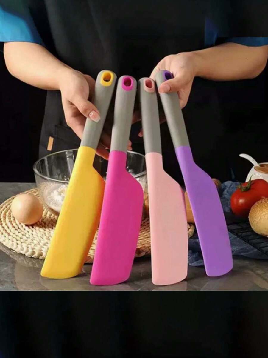 1 chiếc thìa vét bánh silicon cỡ lớn, dụng cụ nhà bếp mềm chống dính, thích hợp cho nấu ăn, nướng bánh, trộn và vét, thìa vét mứt silicon, thìa vét kem bánh cỡ lớn, dụng cụ làm bánh nhà bếp. - Nhiều màu - Xem 1