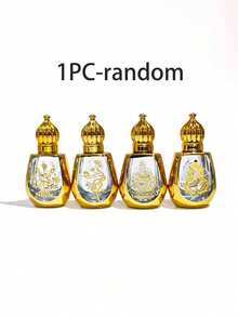 Botella de perfume de vidrio con lámina de oro de 12ml, botella de bola recargable a prueba de fugas con estampado en caliente, dispensador de bola de acero inoxidable premium suave, portátil para viajes y uso diario, amigable para bolsos y mochilas, contenedor de aceite tónico, muestra de aromaterapia elegante, decoración del hogar, favor de boda, regalo exquisito para amantes del perfume de mujeres - Dorado - Ver 10